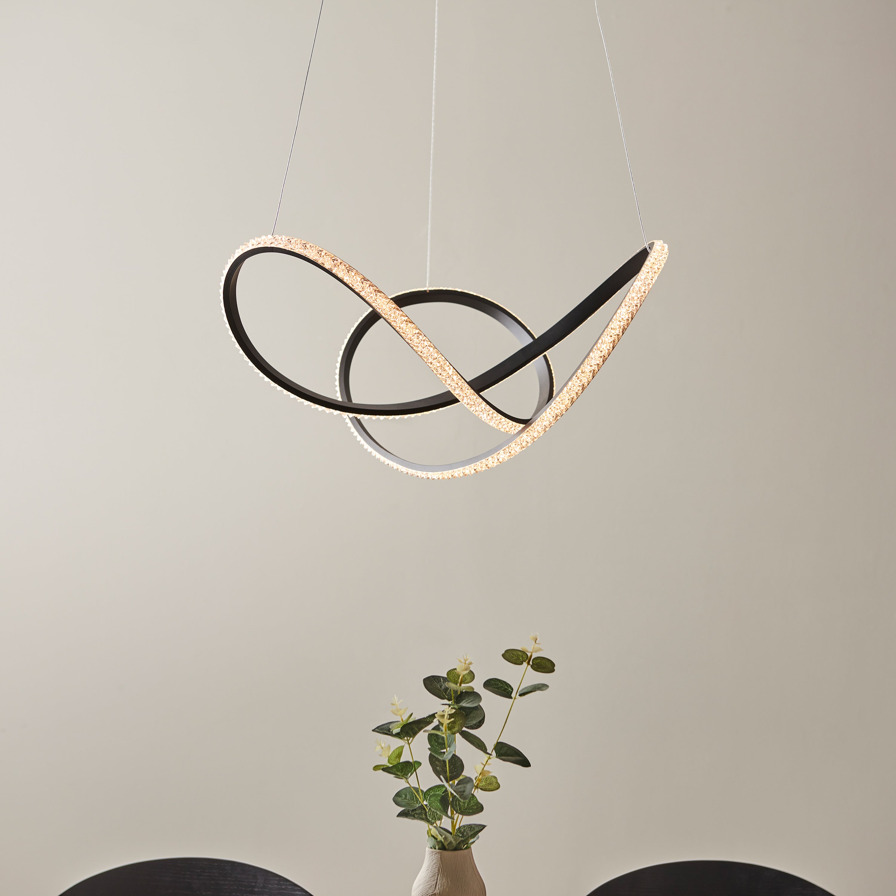Awaroa Matt Black Scribble Pendant Light